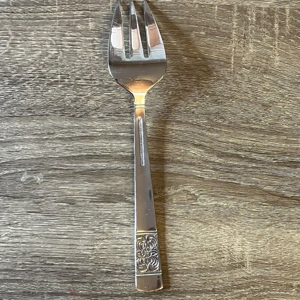 Reed & Barton Harvest Bouquet 18/10 Stainless Cold Meat Serving Fork Replacement